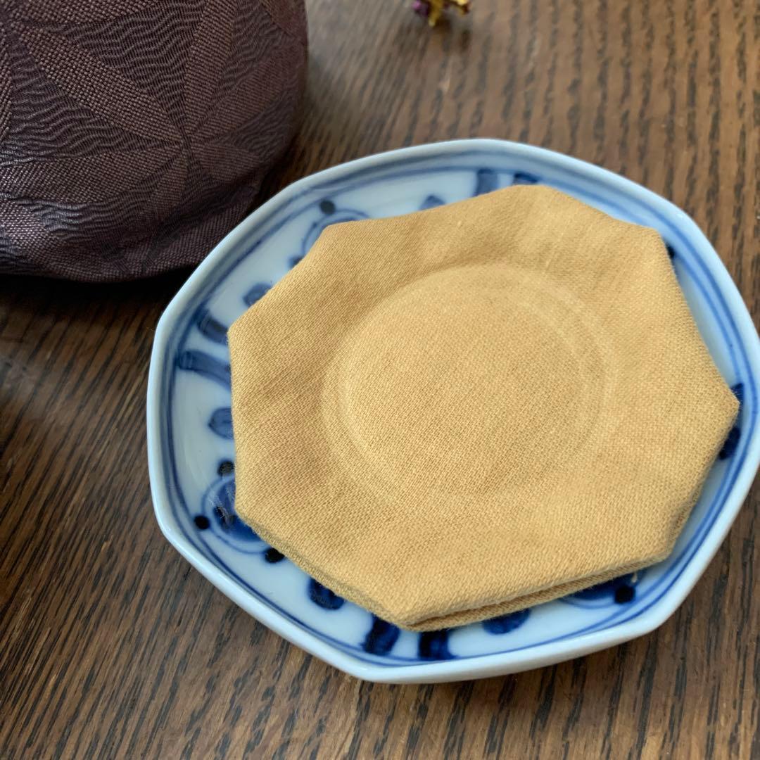 九谷焼⭐️八角形小皿5枚組⭐️仕覆付⭐️蔵保管