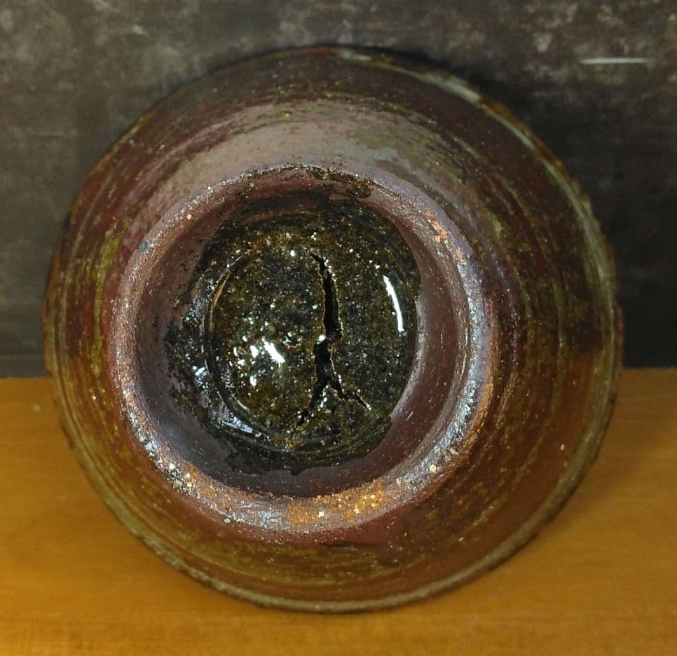 人間国宝 金城次郎 壷屋ぐい呑 栞 共箱 無傷 壷屋焼 やちむん 紐付箱 壺屋焼