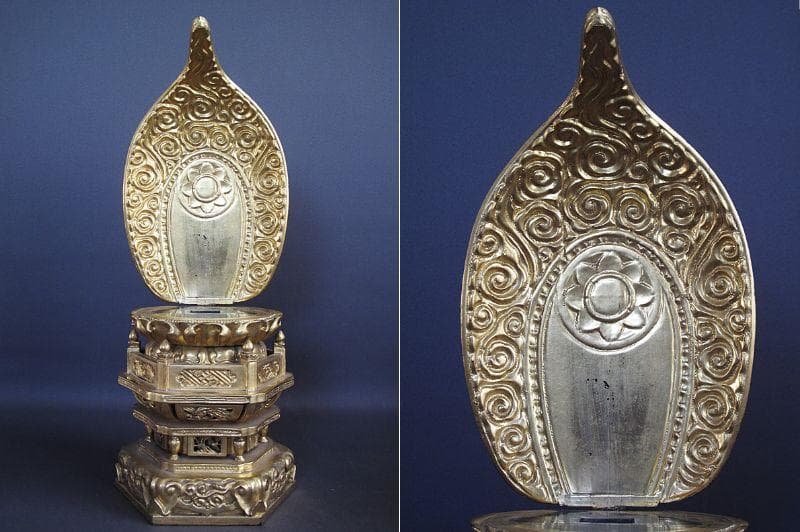 玉眼!!『木造 釈迦如来座像』古仏 総高44㎝