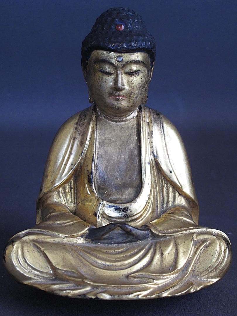 玉眼!!『木造 釈迦如来座像』古仏 総高44㎝