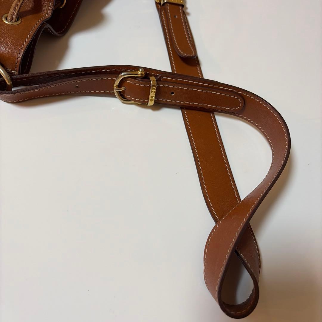 セリーヌ　ヴィンテージ 巾着 ショルダーバッグ ガンチーニ