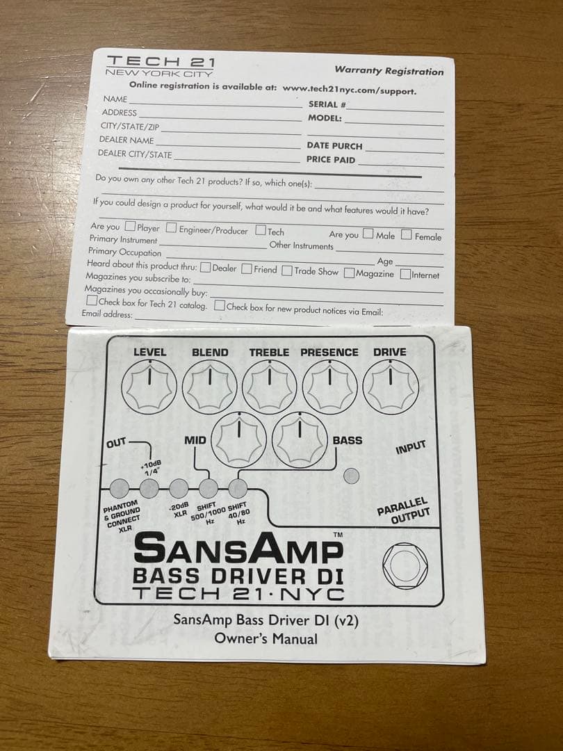 SANSAMP BASS D TECH21 NYC ジャンク品