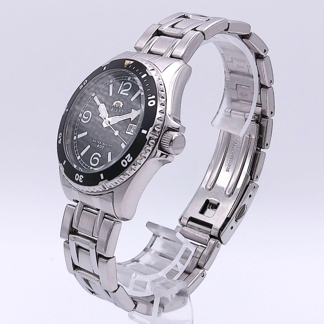 ORIENT ダイバーズウォッチ クォーツ 腕時計 防水 新品電池 稼働品