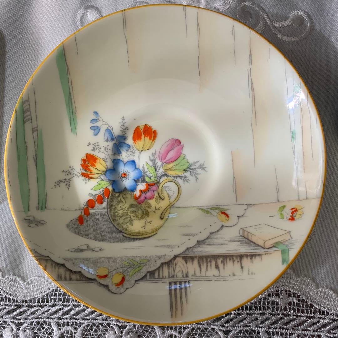 パラゴン アンティークカップ　フラワーハンドル トリオ