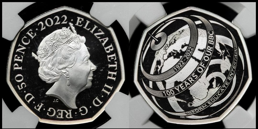 NGC-PF69 　エリザベス2世　ピエフォー銀貨　 2022　保証書・箱付