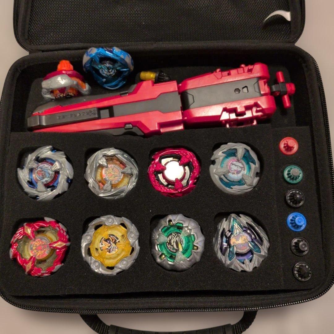 ベイブレードX まとめ売り エクストリームスタジアム＆ベイ10種＆専用ケース