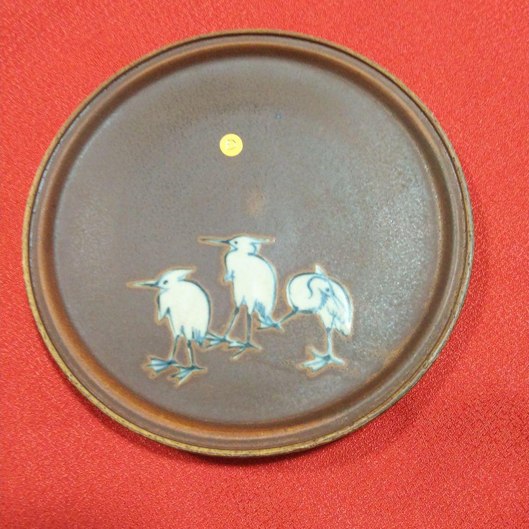 茶道具 九谷焼　古九谷 吸坂手 鷺図丸皿 CD