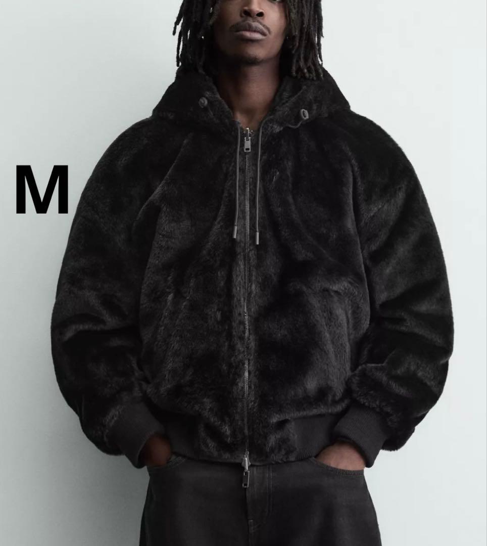 ZARA ザラ　リバーシブルフェイクファーボンバージャケット　新品、未使用