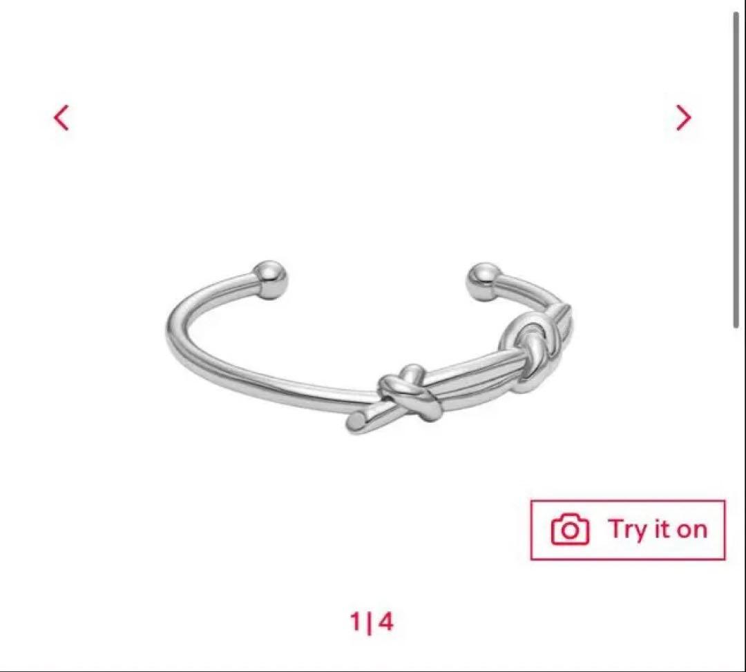 【限定値下げ】DIESEL ノットデザイン シルバー バングル