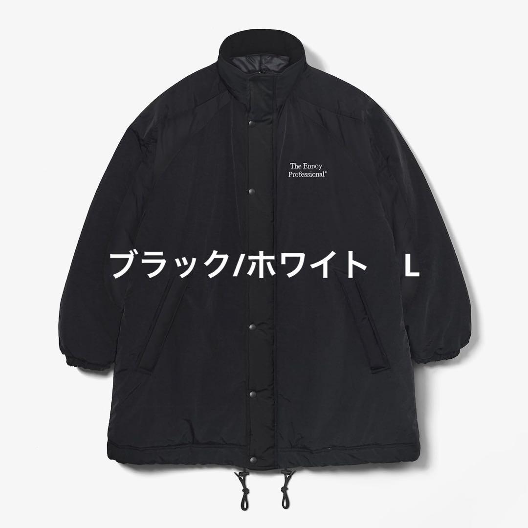 ENNOY PADDED NYLON BENCH COAT ブラック L