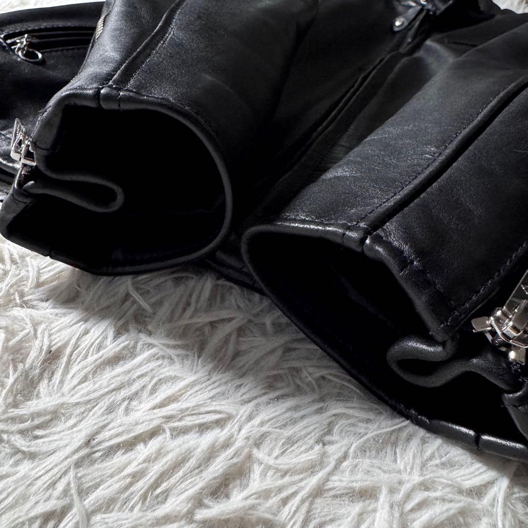 極美品/現行✨schott ライダースジャケット　シングル 641 黒40