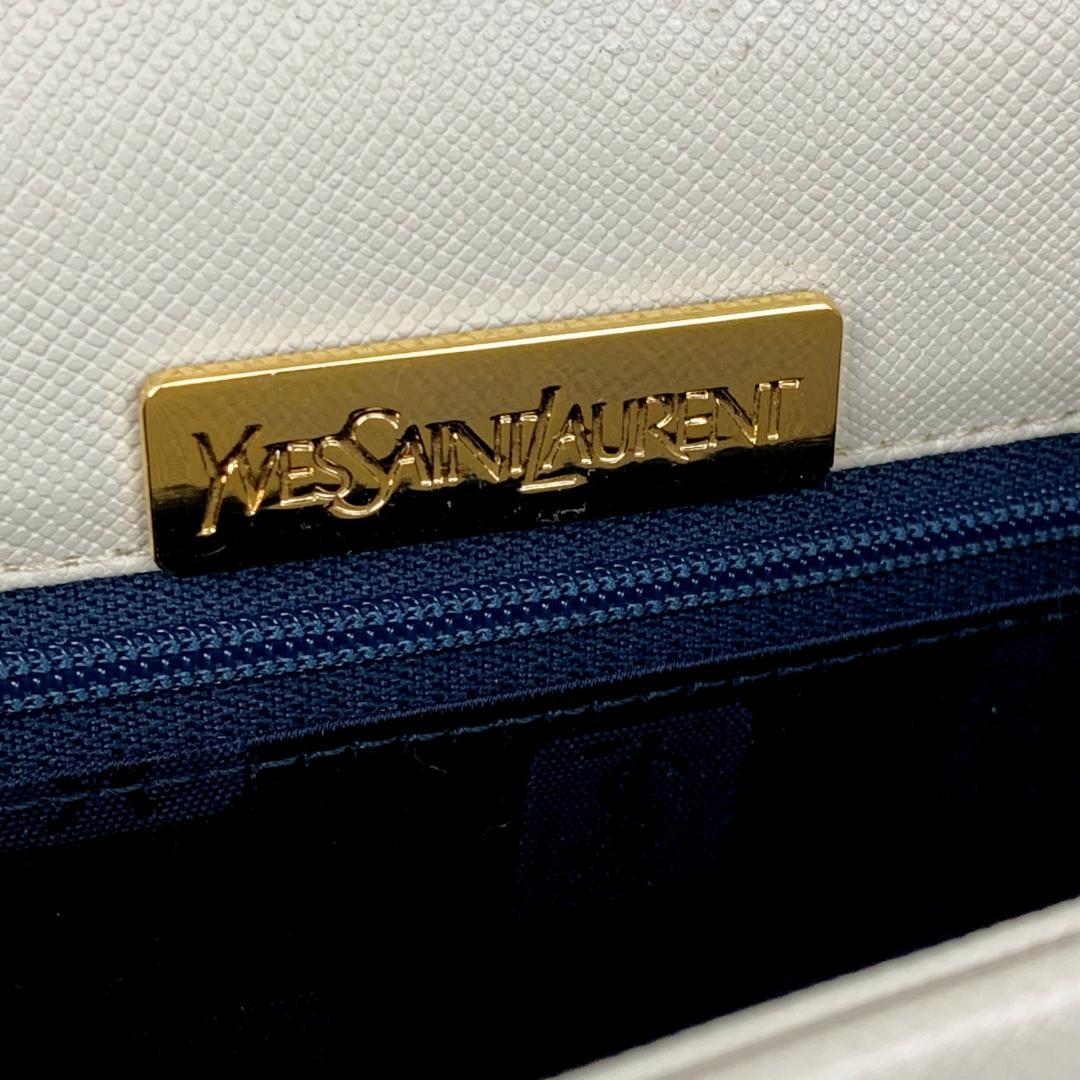 YSL ホワイト　ポシェット