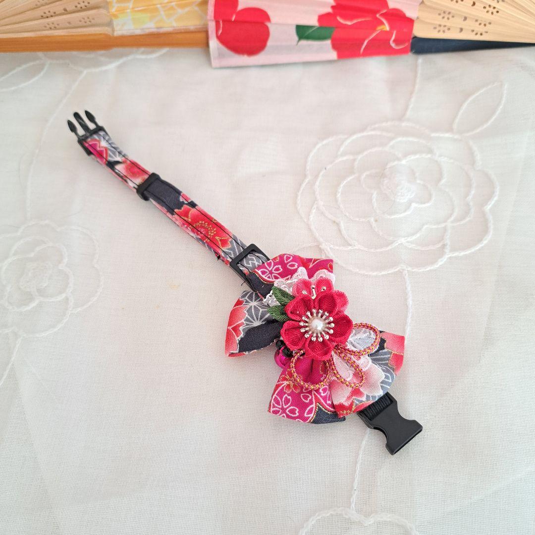 はいど。プロフ必読、お願いいたします。、つまみ細工わんちゃん猫ちゃん用首輪