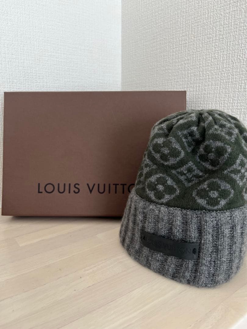 LOUIS VUITTON ニット帽 ボネ スキー モノグラム