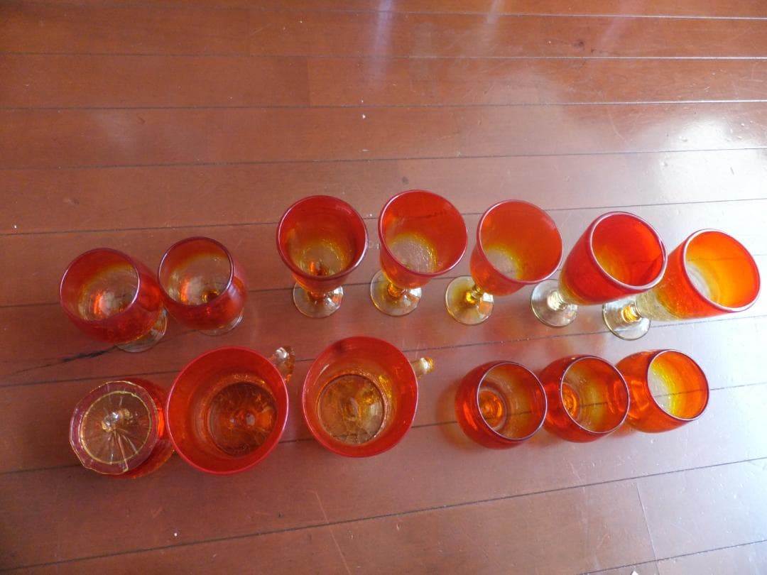 琉球ガラスのグラスなどのいろいろ１３個セット