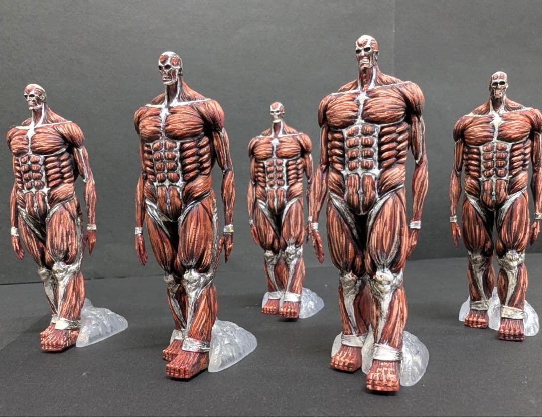 リペイント品　1番くじ　進撃の巨人地鳴らし　地鳴らしフィギュア5体