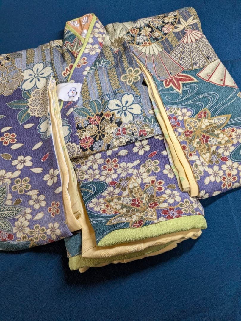 [静] 市松人形 12号サイズの着物と長襦袢のセット