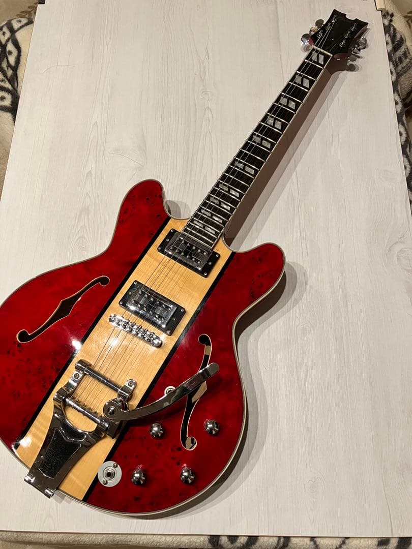 grote ES-335タイプセミアコ　ビグスビー　ケース付き