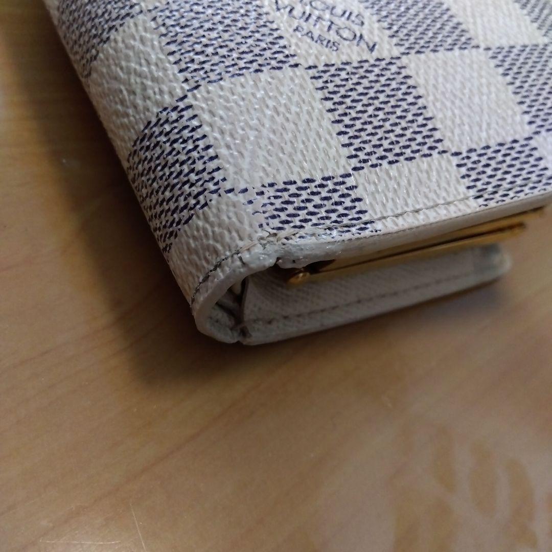 LOUIS VUITTON ダミエ 折り財布 アズール がま口