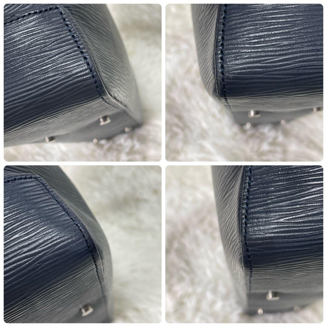 美品 aniary アニアリ ブリーフケース ビジネスバッグ レザー ネイビー