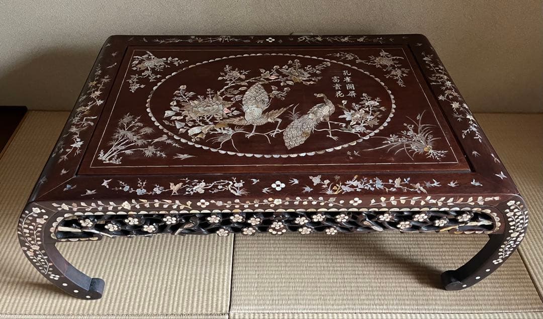 螺鈿　テーブル　骨董　アンティーク