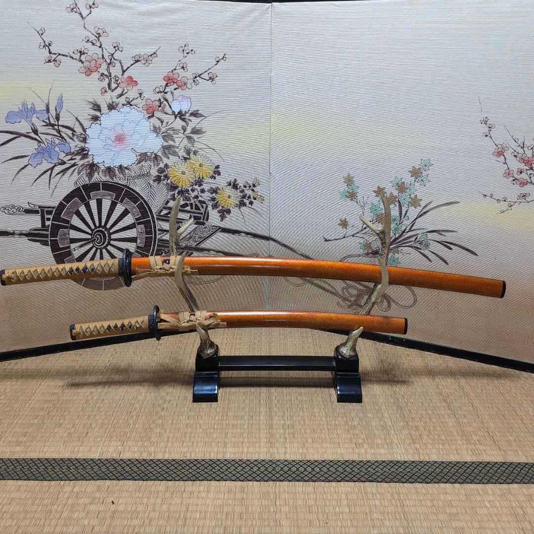 模造刀 2本セット　スタンド付き