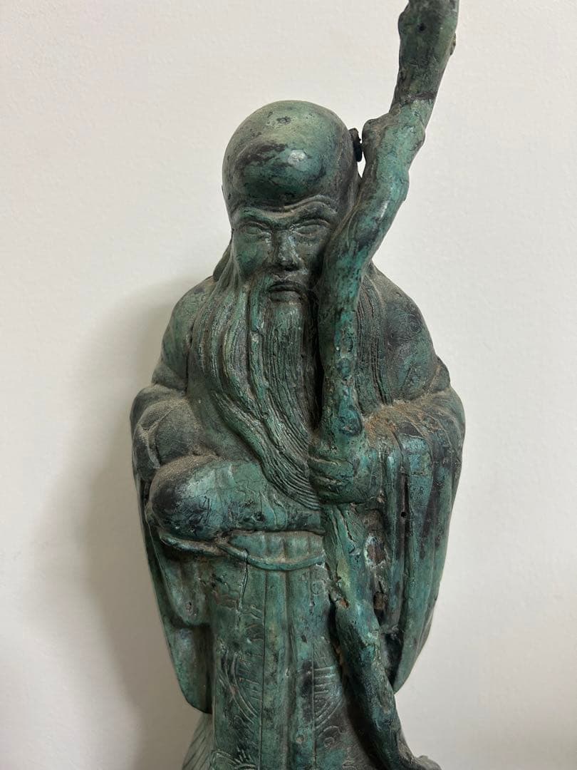 中国美術 時代物 青銅 古銅 中国仏像 唐物 古玩 古美術品 福寿像　仏教美術