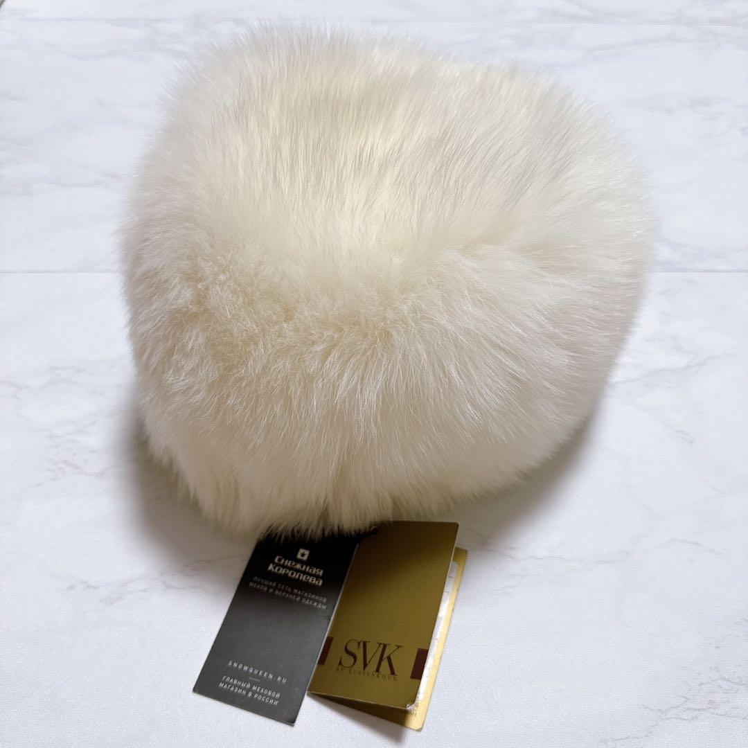 新品タグ付き✨ロシアンハット　リアルファー　北極キツネ