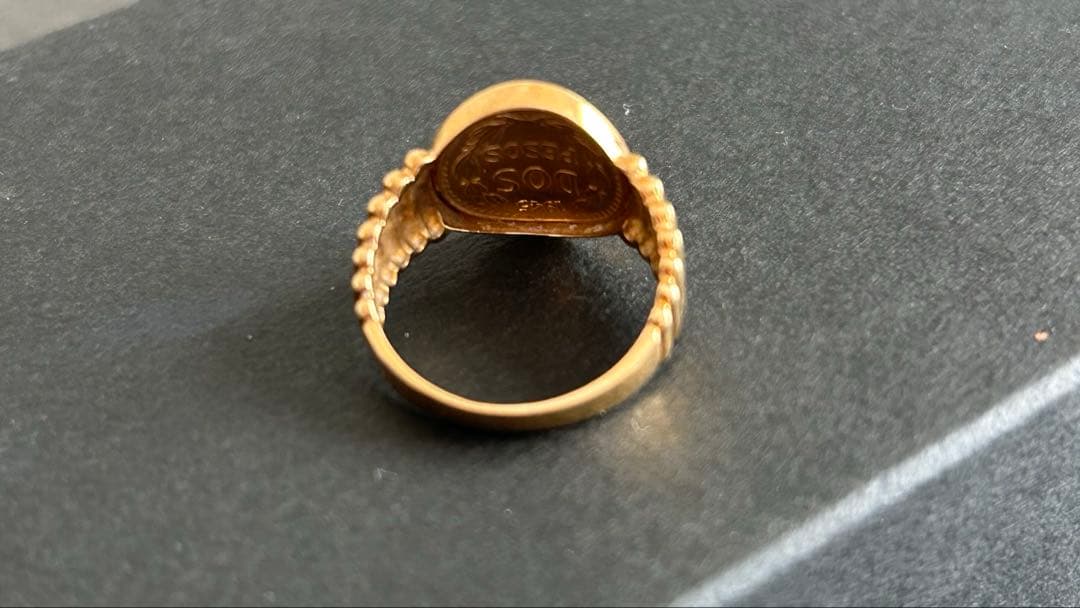 K18 刻印あり　ゴールドリング