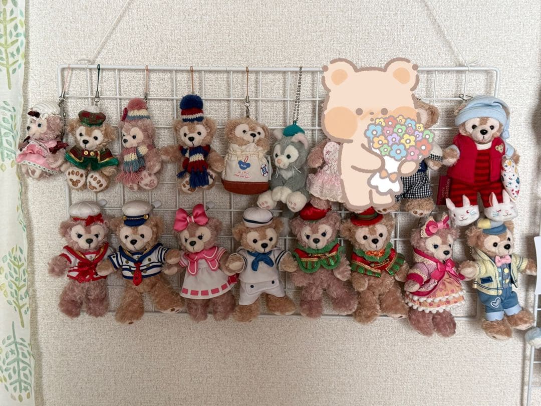 ダッフィー、シェリーメイぬいぐるみバッジ15体セット