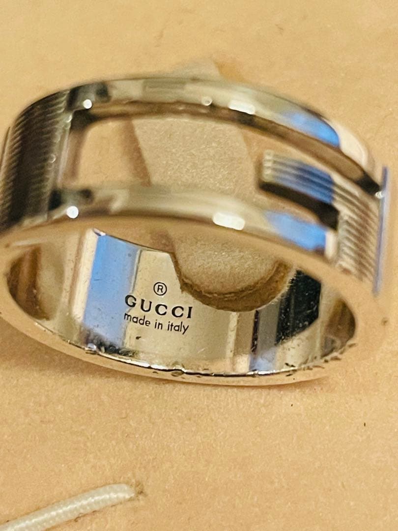 GUCCIリング 19号 カットリング カットアウト スターリングシルバー925
