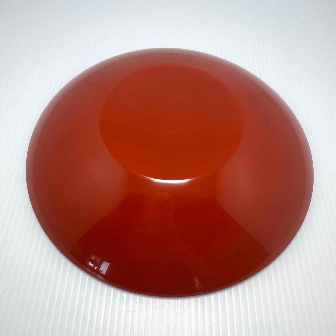 未使用 輪島塗 菓子皿 箸 セット 和皿 漆器 喰籠 赤色 葉 共箱 説明書