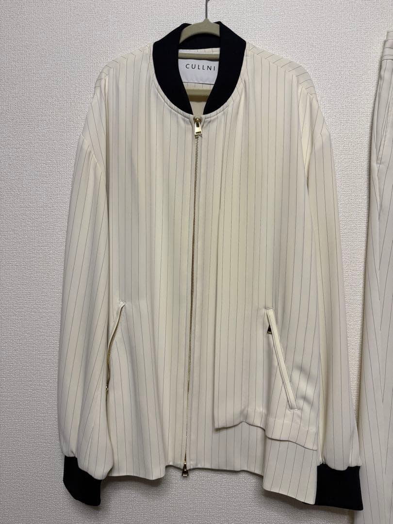 CULLNI 22SS ストライプ　MA-1 ブルゾン　スラックス　セットアップ