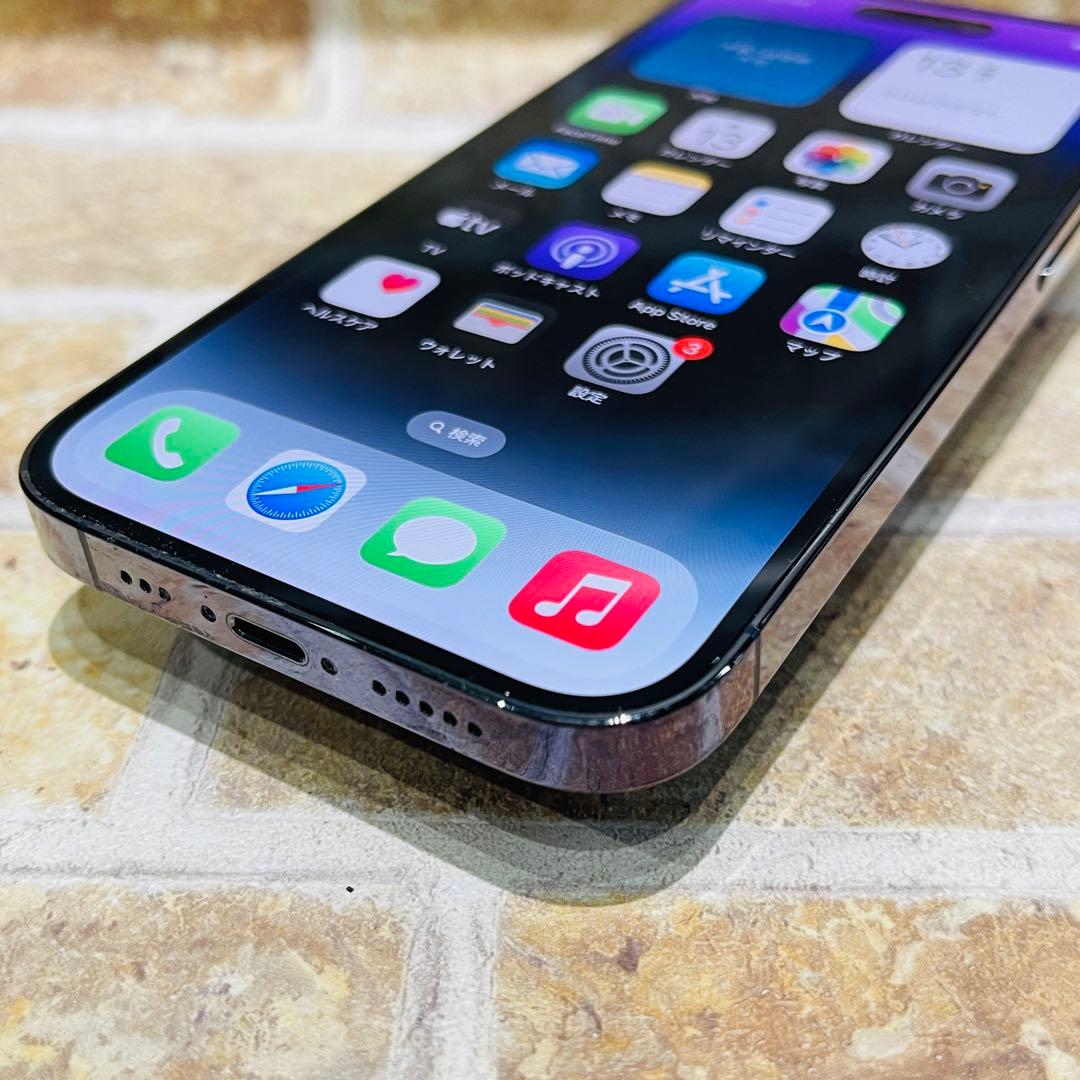 SIMフリー iPhone14Pro 256GB ディープパープル 電池良好