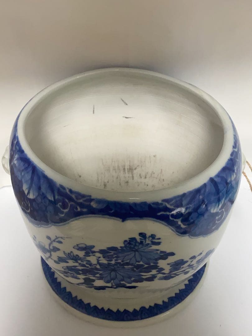 火鉢 染付 茶道 煎茶 煎茶道 時代