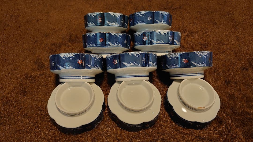 古伊万里　伊万里　色絵　向付　菓子皿　台鉢　１０客