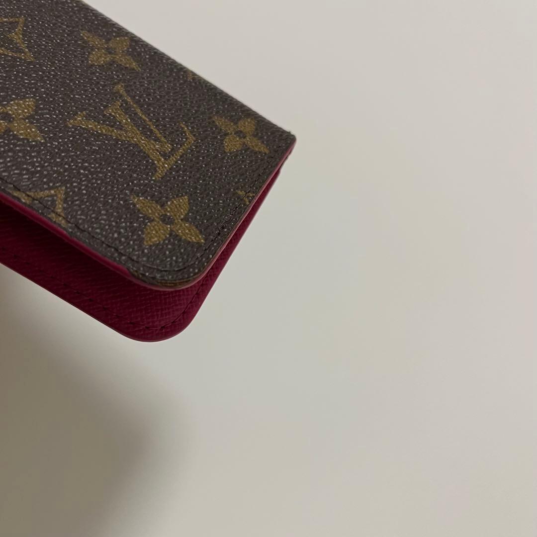 美品ルイヴィトン　手帳型 iPhoneケース ブラウン/ピンク