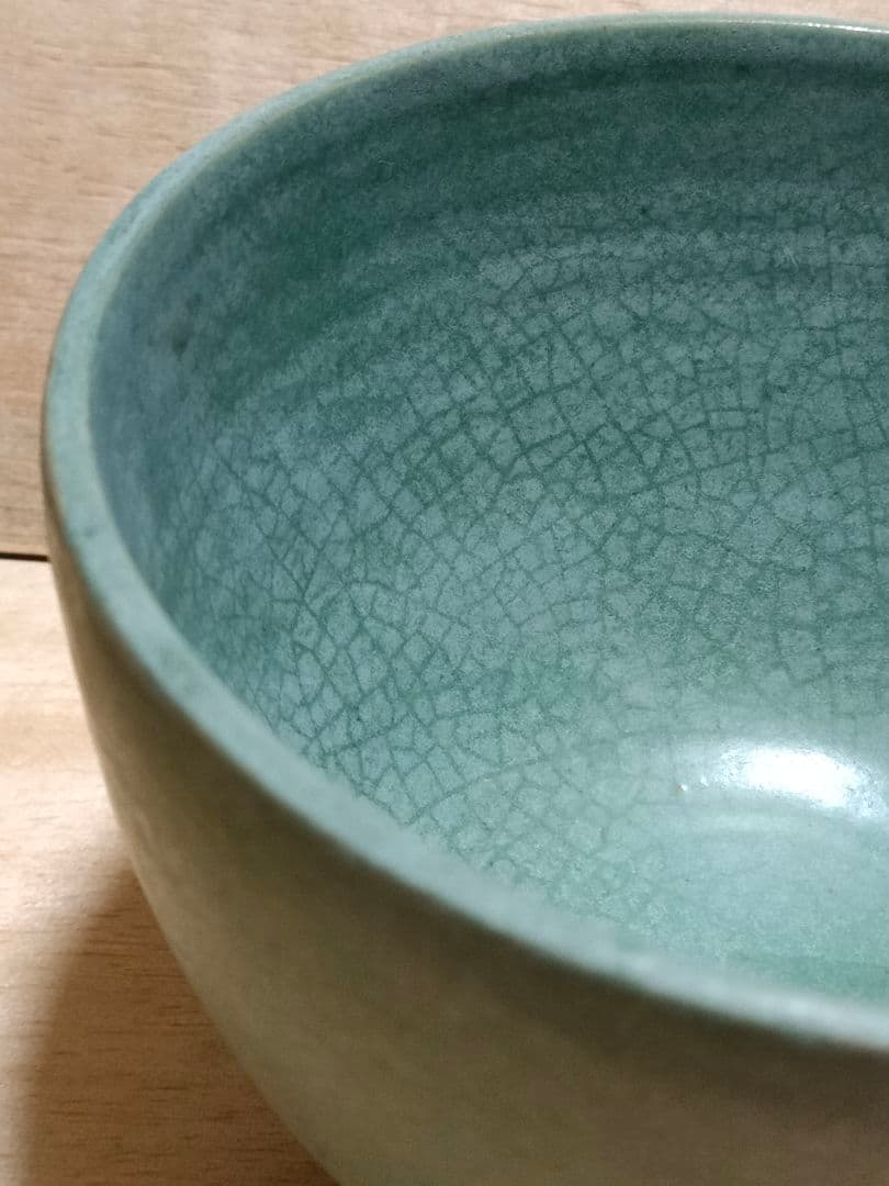 ミャンマー緑釉茶碗　時代物アンティークNo.200