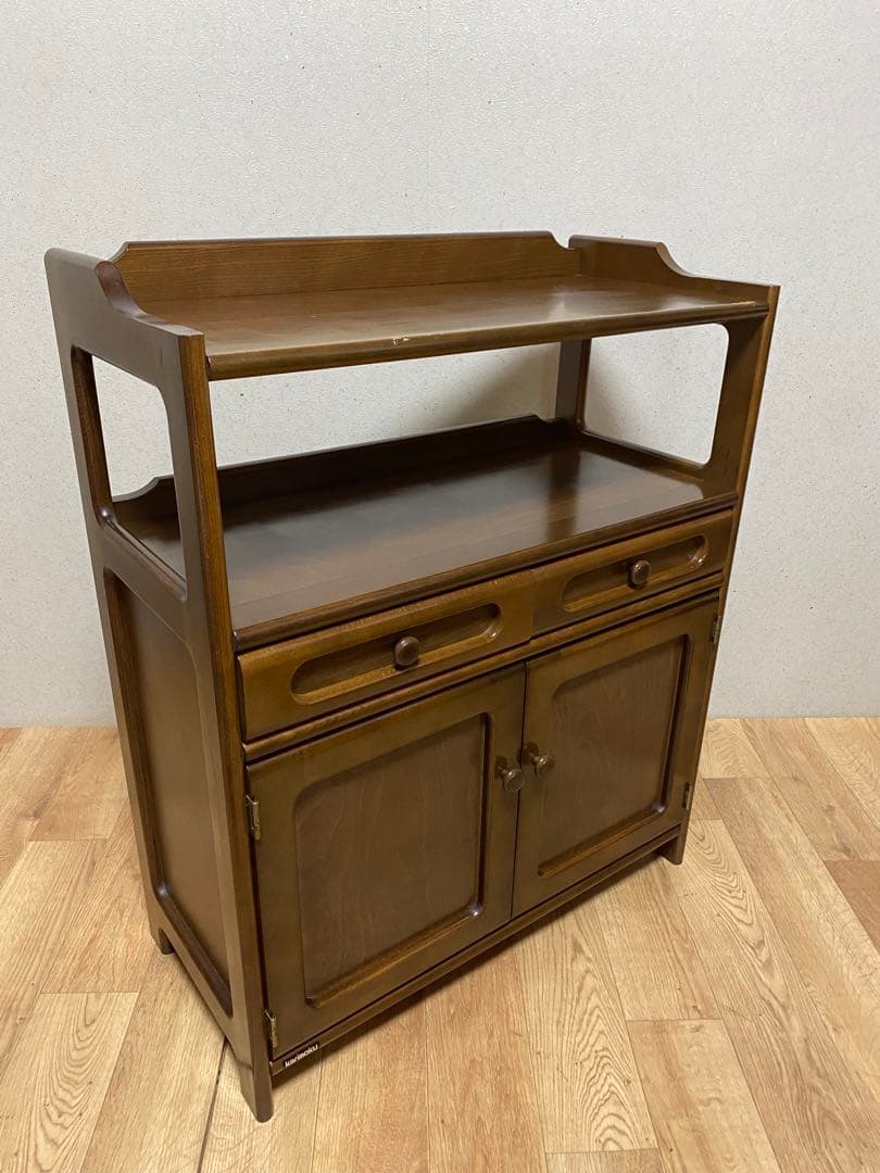 【カリモク】電話台　キャビネット　棚