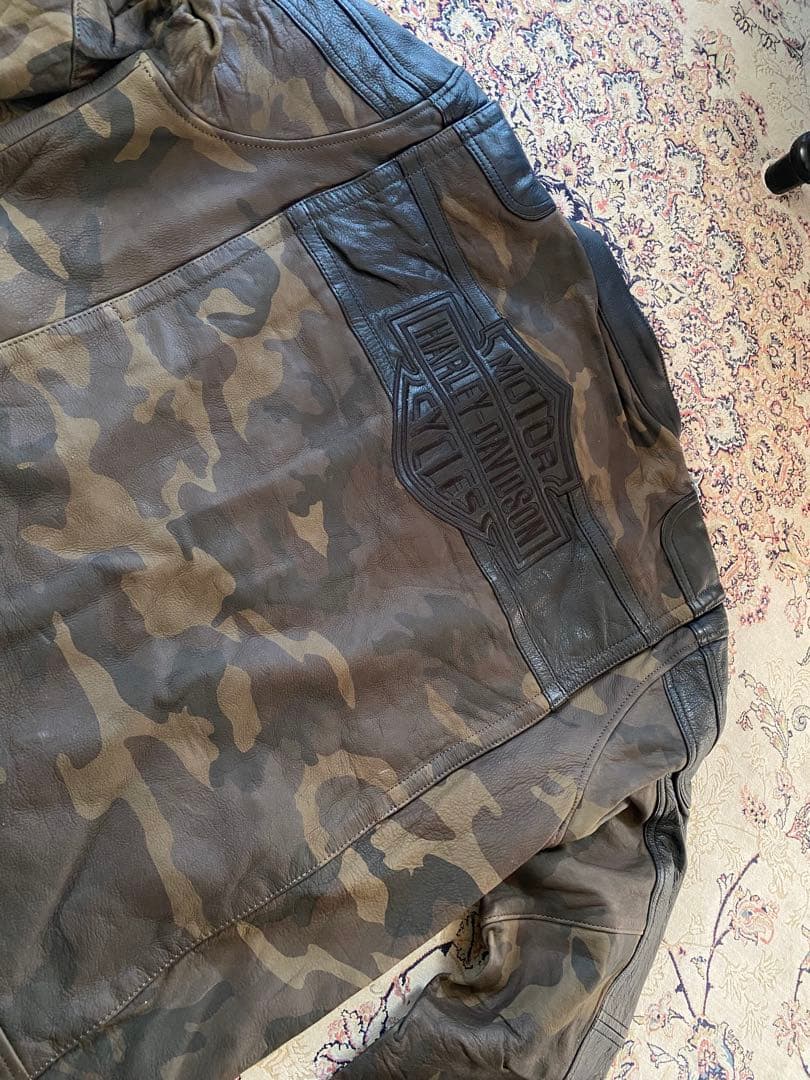 新品未使用HARLEY-DAVIDSON ブラックレザーロゴジャケット 在庫限り