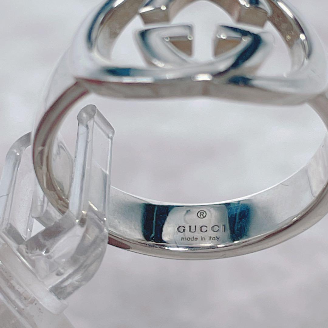 GUCCI シルバー925 Gロゴ　リング 19　インターロッキングG