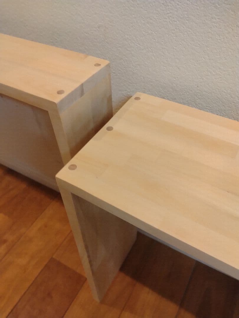 木製　ハンドメイド　オーダー　コの字　棚　ラック　シェルフ　カウンター