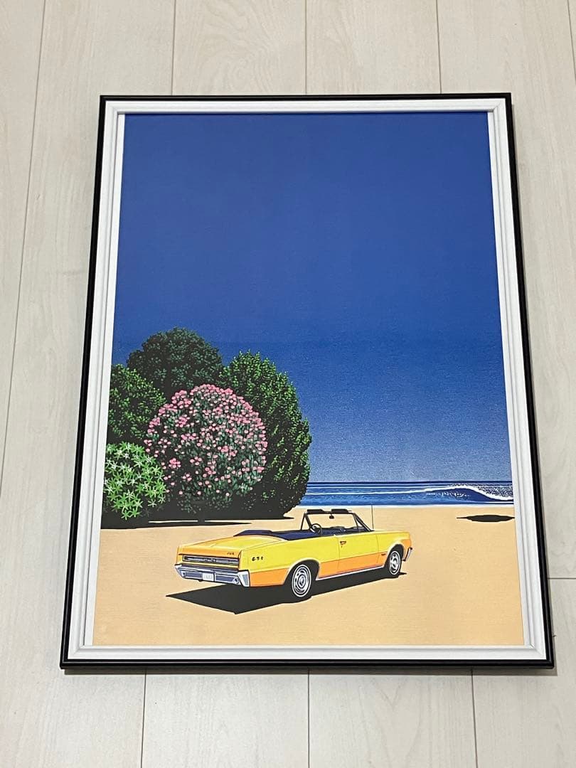 【額縁付き】 永井博（Hiroshi Nagai） A2ポスター　車