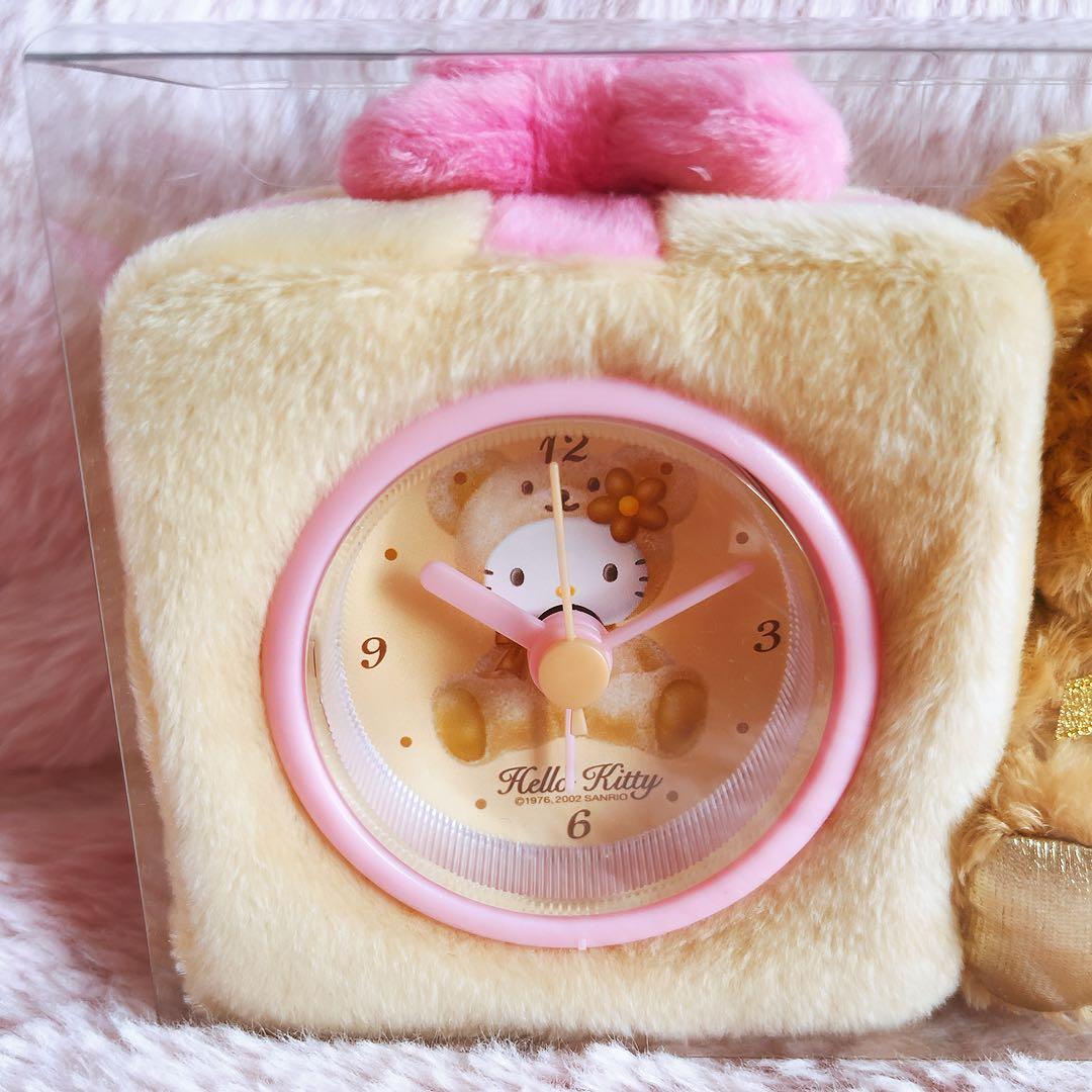 希少レア　ハローキティ　ぬいぐるみ時計　USA ベア　着ぐるみ　2002