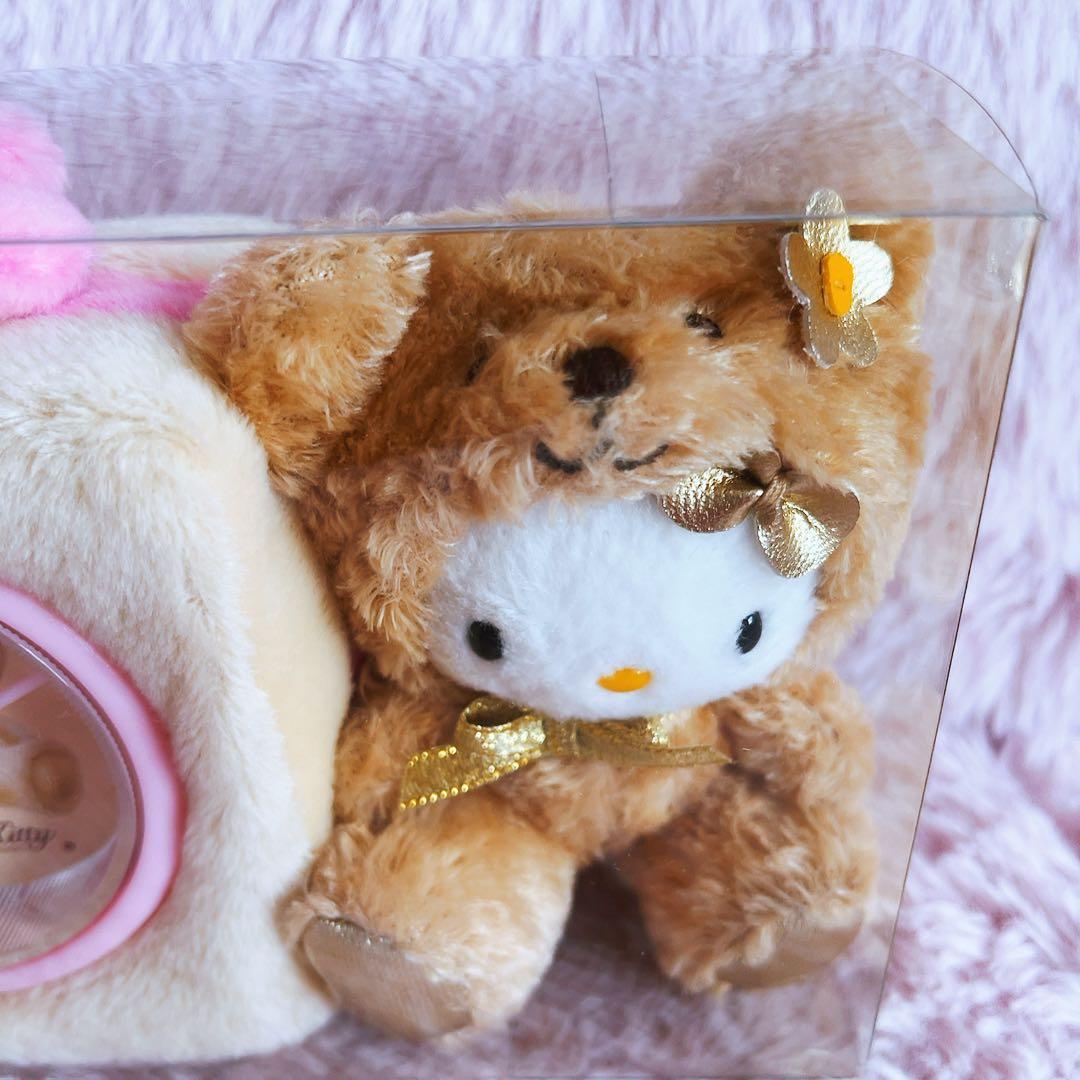 希少レア　ハローキティ　ぬいぐるみ時計　USA ベア　着ぐるみ　2002