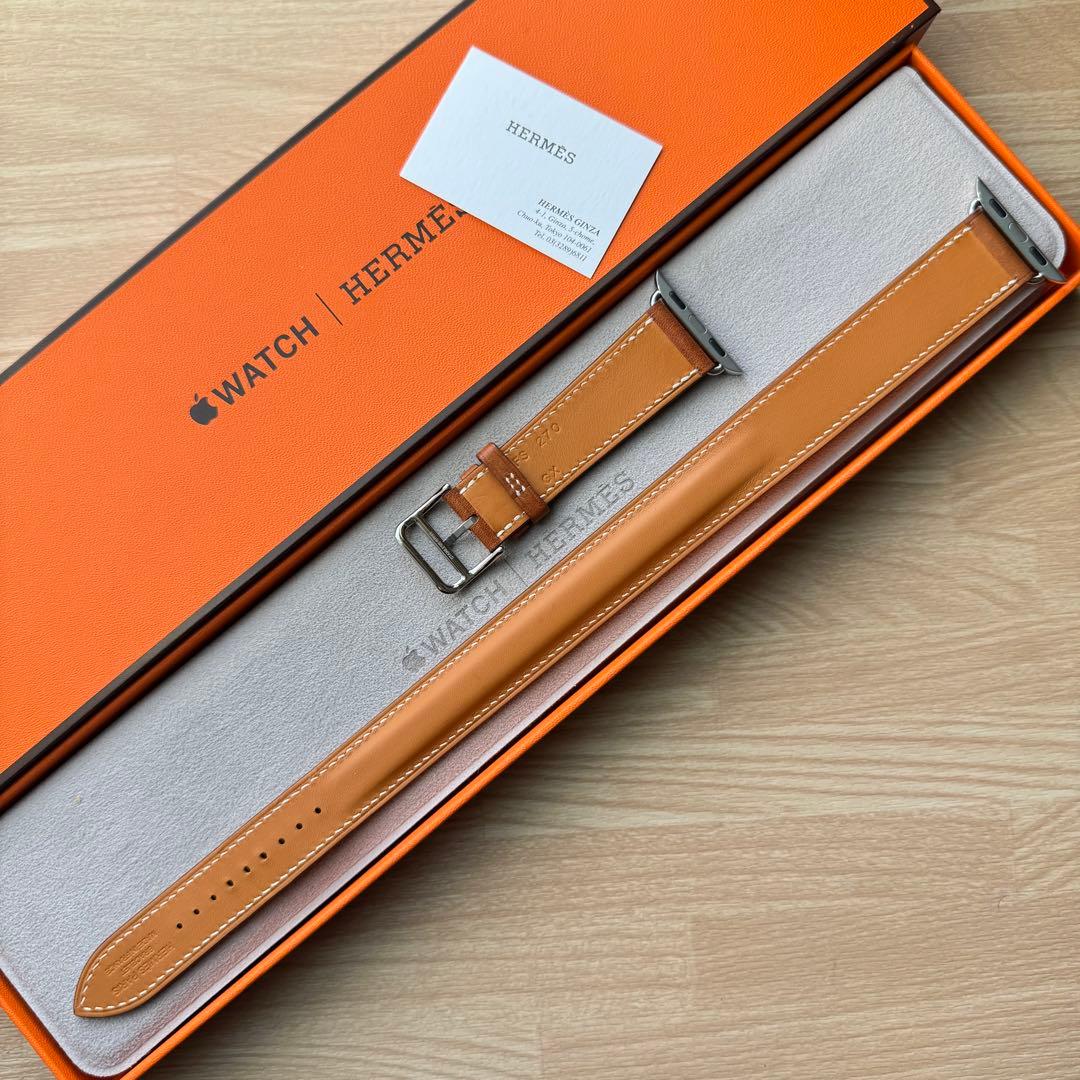 2350 Apple Watch エルメス　ブラウン　レザー　ドゥブルトゥール