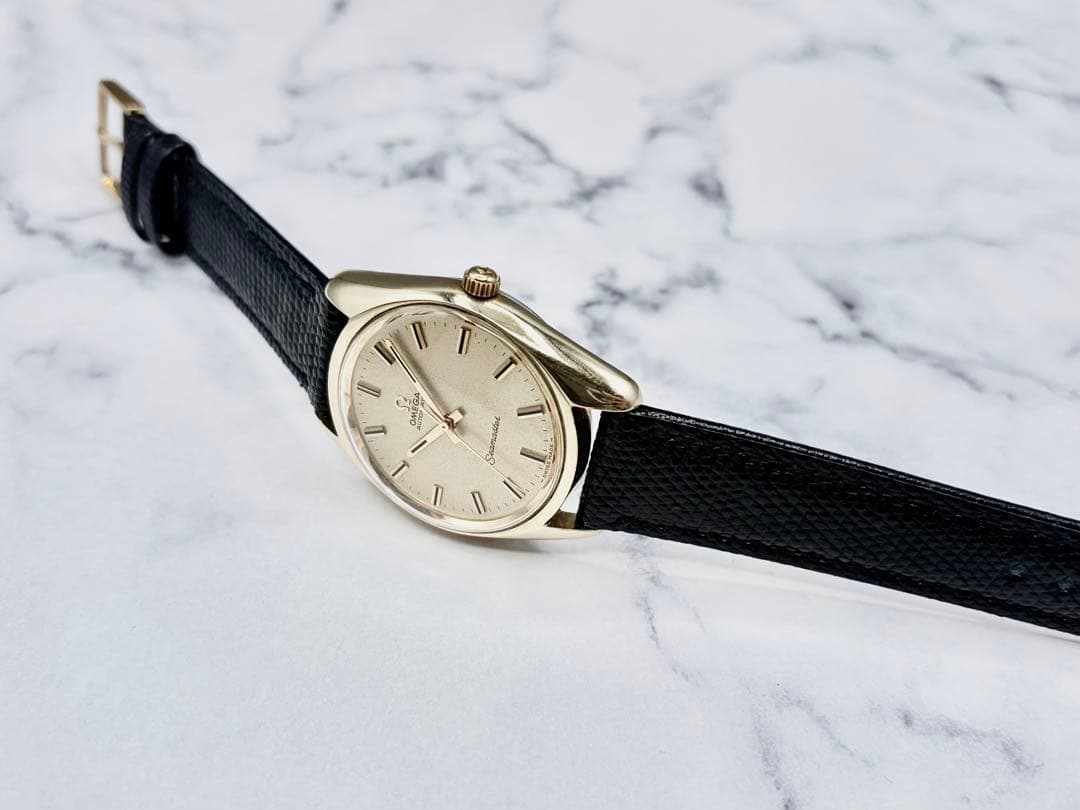 【極美／OH済】オメガ シーマスター 自動巻き サンドブラスト文字盤 新品ベルト