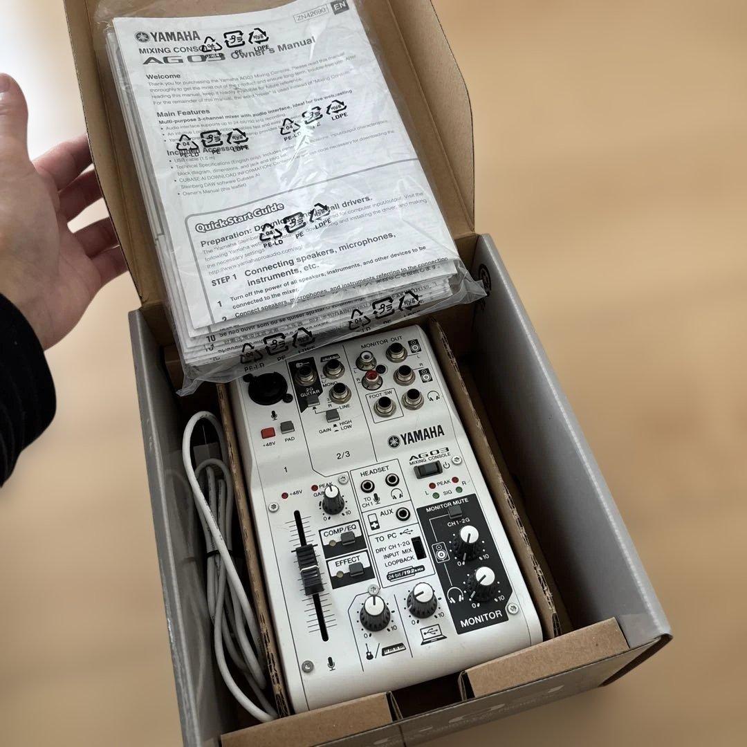 【美品】YAMAHA AG03 ミキシングコンソール オーディオインターフェース
