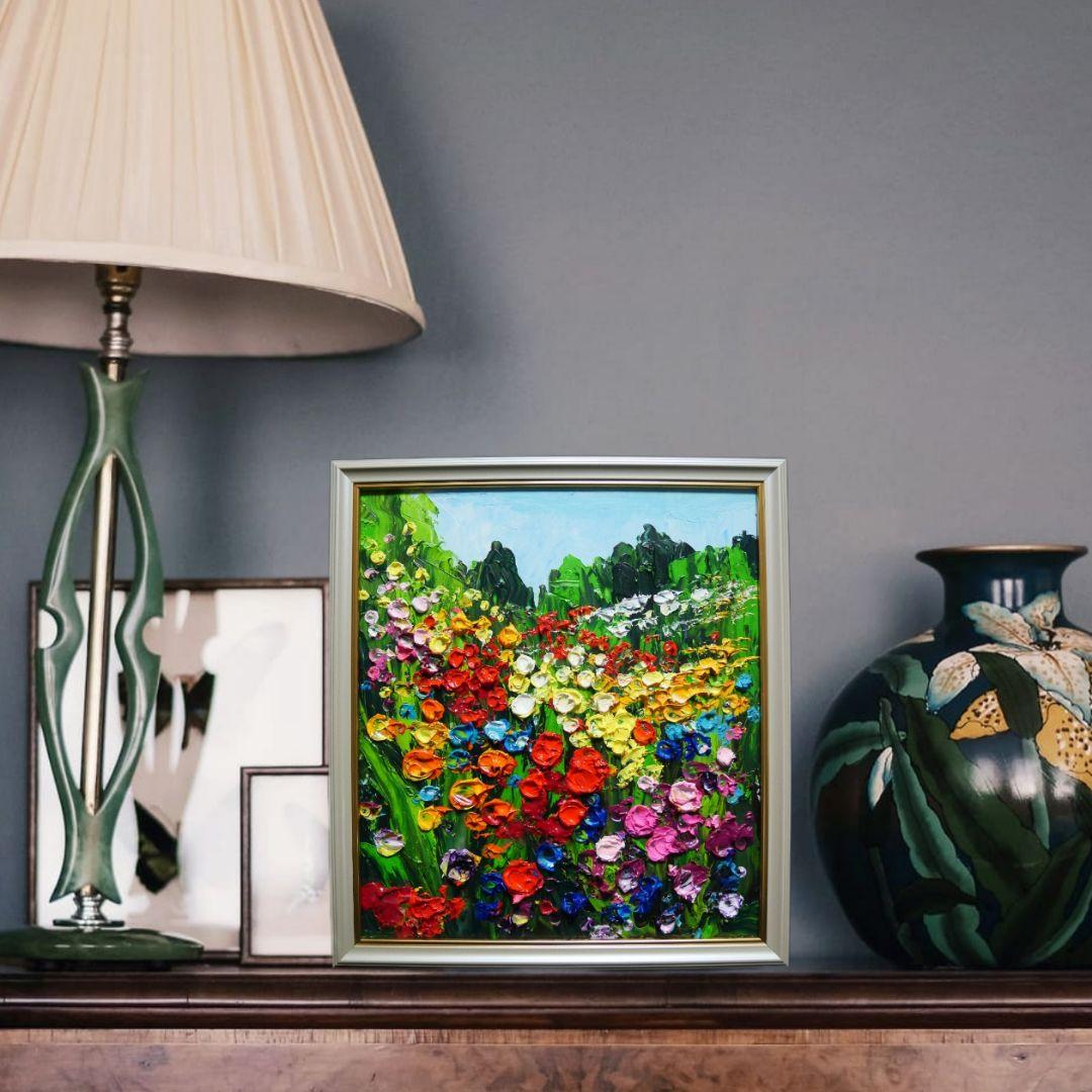 油絵 絵画 【Wild flowers】