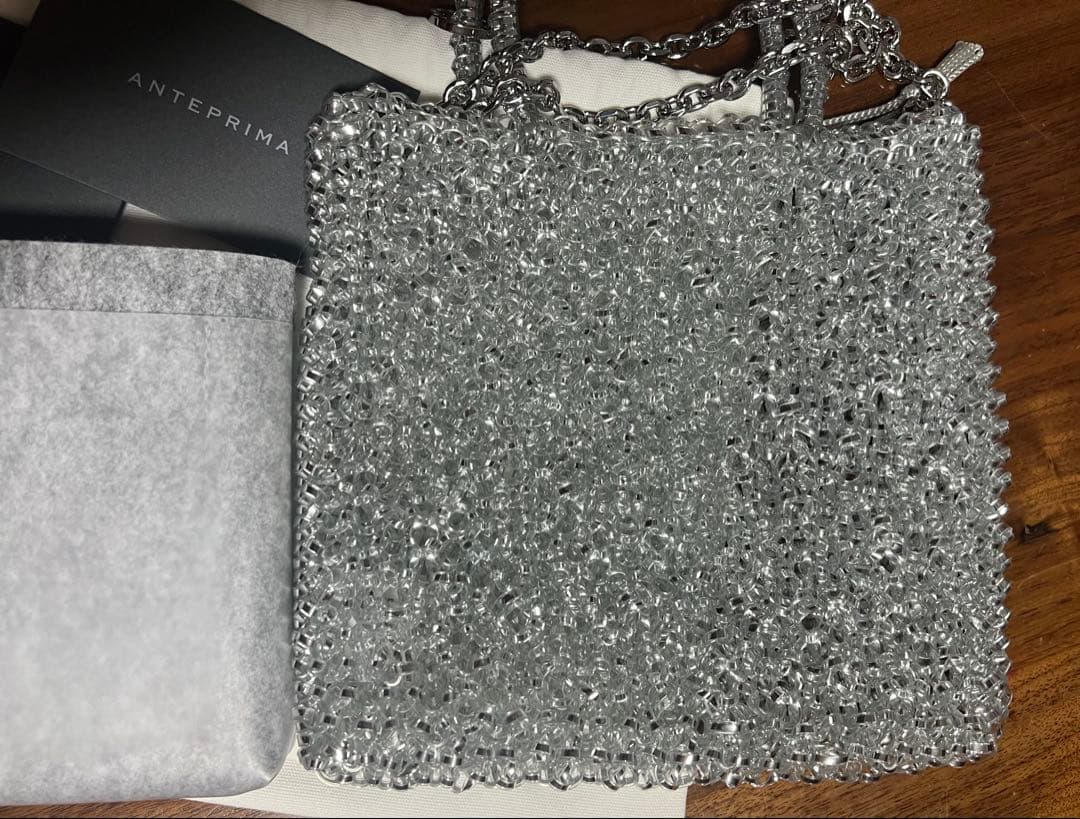 ANTEPRIMA ミニアトゥーラシルバー インナーバッグ付き
